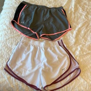2 pair of women’s size large running shorts